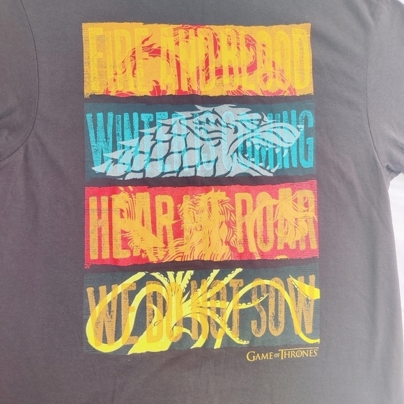 Other - Game of Thrones Tee T-shirt Men's Size Large Black 100% Cotton